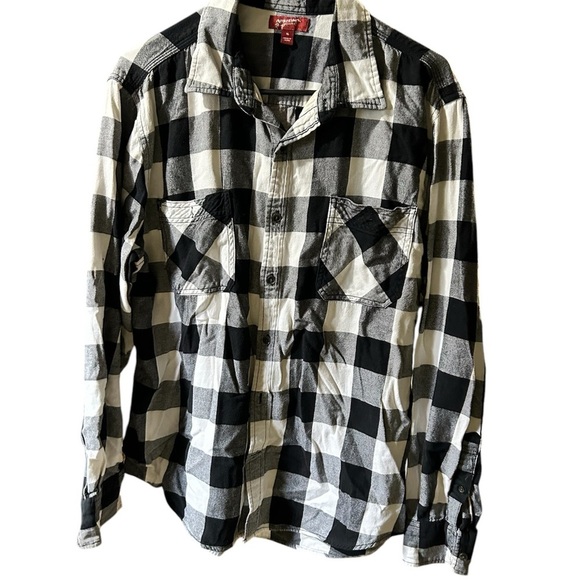 Arizona Jean Company Black and White Plaid Men's Shirt - Picture 2 of 6